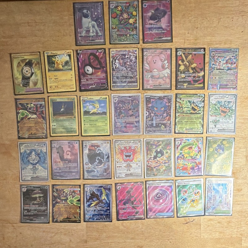 Pokemon TCG Mixed 31-Card Lot - Blissey ex, Teal Mask Ogerpon ex, Misdreavus IR