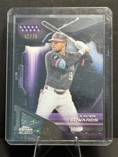 2026 Topps Chrome Black Xavier Edwards Purple Mini-Diamond Refractor /75 #64