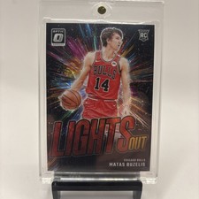 2024-25 Matas Buzelis Panini Donruss Optic - Lights Out #6 Red Prizm /99 (RC)