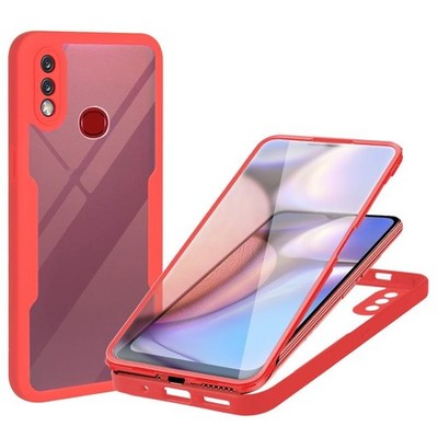 Samsung Galaxy A10S Full Case Acryl TPU 360 Grad Stoßfest Rot