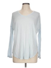 Halston Heritage Women Silver Long Sleeve T-Shirt L