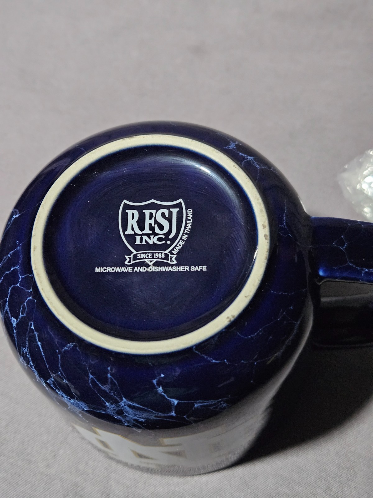 NOTRE DAME LOGO MUG BLUE MARBLE DESIGN RFSJ