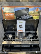 Adventuridge Double Gas Burner Cooking Stove with Grill Excellent Used Condition