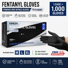 8 Mil Black Nitrile Exam Grade Heavy Duty Pow...