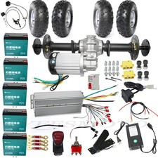 32" Rear Axle Kit 60V 2500W Differential Motor 8" Wheels For UTV Karting ATV