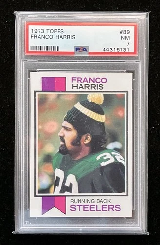 1973 Topps Football #89 Franco Harris Pittsburg Steelers PSA 7 NM