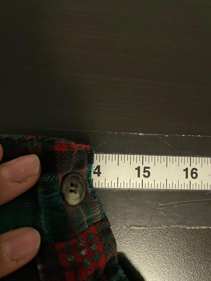 Bryn Connelly Skirt Womens Large Green Red Plaid Tartan Pleated Midi Corduroy - Image 4 of 4