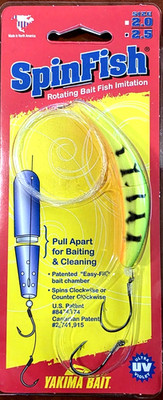 Yakima Bait SpinFish 2.5 Fire Tiger Trolling Plug 725 FRT Steelhead Salmon Trout