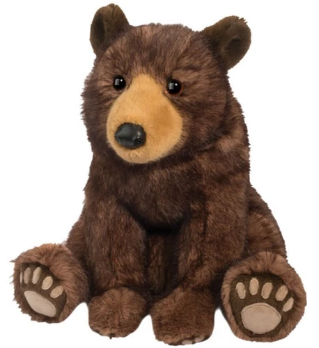 Abbott 13" DLUX Grizzly Bear Douglas Plush Stuffed Animal Brown Silvertip Teddy