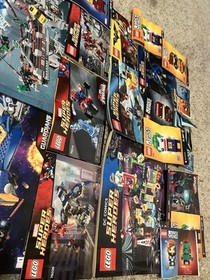 HUGE LEGO Marvel & DC Super Heroes Lot 30 Instruction Manuals 26 Sets RARE Old
