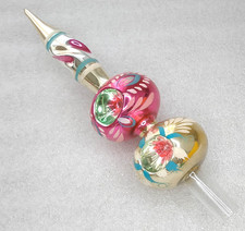 Rare Vintage Mercury Glass Christmas USSR 1960s Ornament Xmas Decor On Tree Top