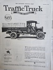 1920 Traffic Motor Truck Columbia Ice and Fuel Plant Original Vintage ad