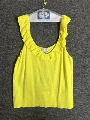 Sofia Vergara Knit Ruffle Sleeve Tank Top Woman s Size 2XL Reversible