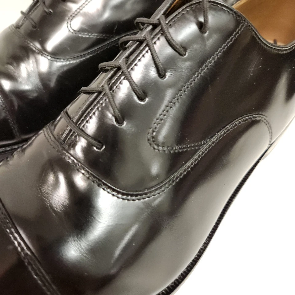 Biqueira Oxford Johnston & Murphy preta 22-2189 tamanho 13 D - Imagem 3 de 4