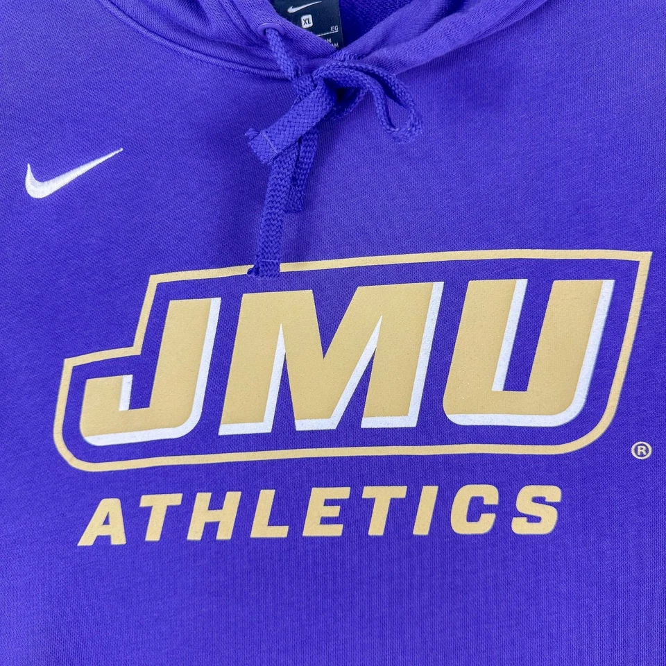James Madison Dukes Hoodie Sweatshirt Mens XL Purple NCAA Football Nike - Image 2 of 4