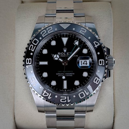 Rolex GMT-Master II Bruce Wayne Mint Complete Set Oyster Bracelet 126710GRNR