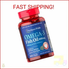 Puritans Pride Omega-3 Fish Oil 1000 Mg, 100 Count