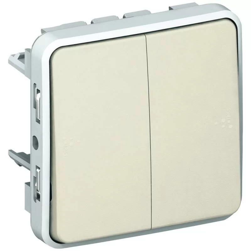 Double va-et-vient Legrand Plexo blanc pour remplacer un interrupteur cassé