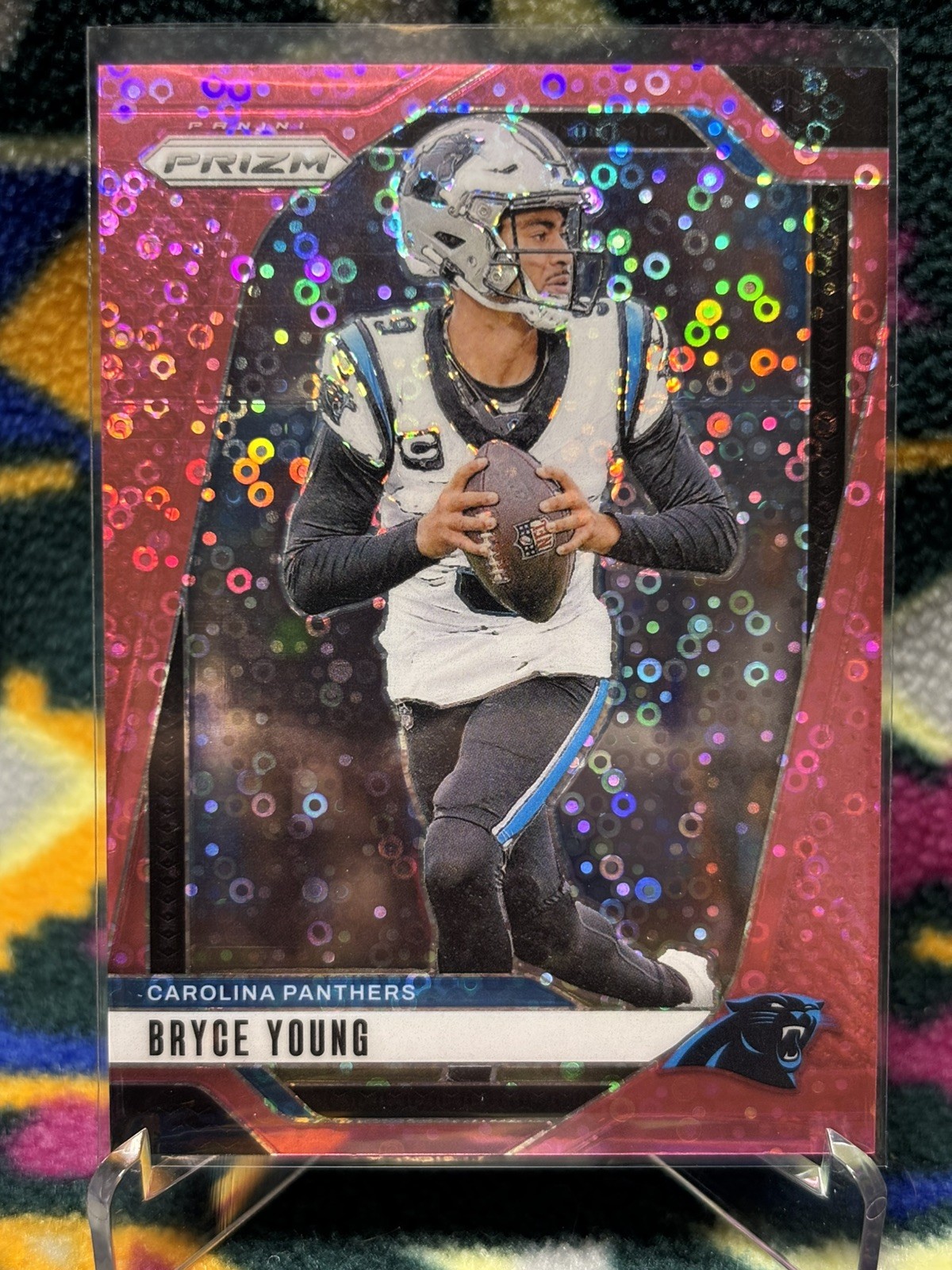 Bryce Young No Huddle Pink Disco Prizm /25 SSP - 2024 Panini Prizm #37 Panthers