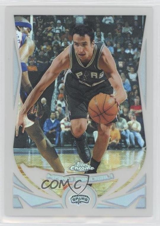 2004-05 Topps Chrome Refractor Manu Ginobili #60 HOF 0r4
