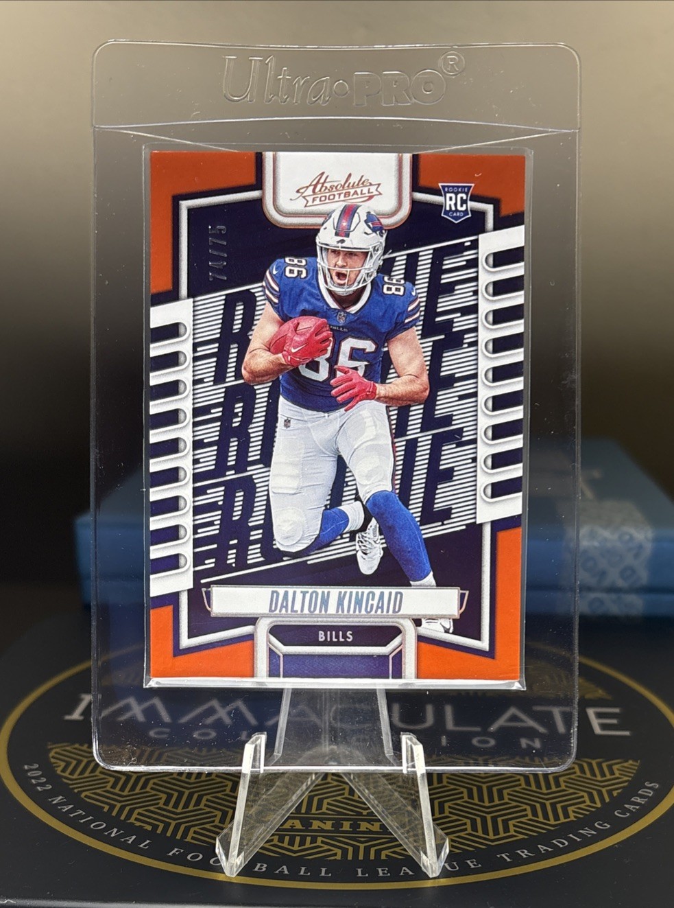 2023 Panini Absolute Orange Spectrum 74/75 Dalton Kincaid RC #113 Bills
