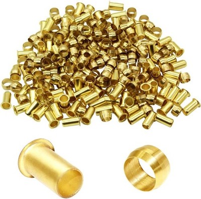 Brass Compression Fitting Sleeve Ferrules Insert Tube Support 6mm OD 5mm ID 20