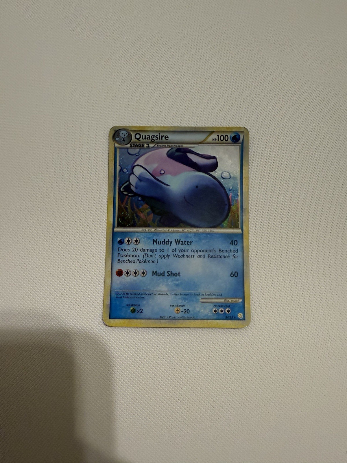 Quagsire 9/123 Heartgold & Soulsilver Holo MP Condition