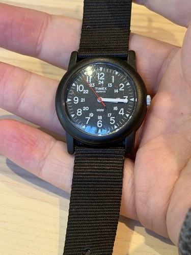 Timex Field Camper MacGyver Military 33mm Watch Vintage-Black