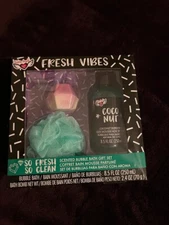 Fresh Vibes Best Bath Ever Bubble Bath Gift Set *COCO NUT* Soap Bathroom Woman