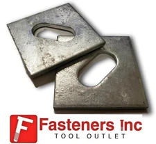 (10) 5/8" x 3" x .25 (Approx) Slotted Square Plate Washer Galvanized