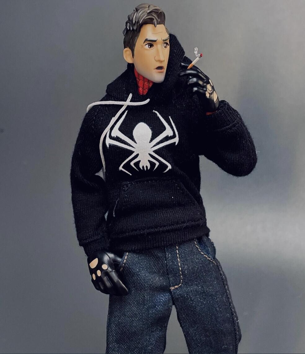 Vd-Pkhd-Mez: 1/12 Nero Tasca Felpa W/ Logo Per 6 " Mezco ,Shf - Foto 9