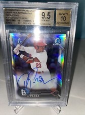 2016 Bowman Chrome 1st Delvin Perez Refractor Auto 38/499 BGS 9.5 Auto 10 #2647