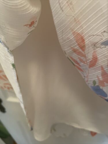 Ralph Lauren Off White Blumenmuster abgestufter Georgette Bauernrock Gr. 14 Boho Hippie - Bild 3 von 8