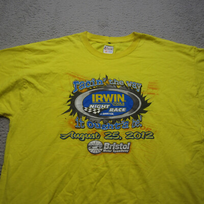 Chase Authentics Shirt Mens 2XL NASCAR Bristol Irwin Night Race 2012 Y2K