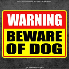 Beware of Dog sticker caution warning door window  animal safety  vinyl decal