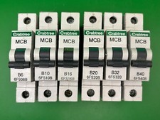 Crabtree MCB B6 6FS06B B10 6FS10B B16 6FS16B B20 6FS20B B32 6FS32B B40 6FS40B