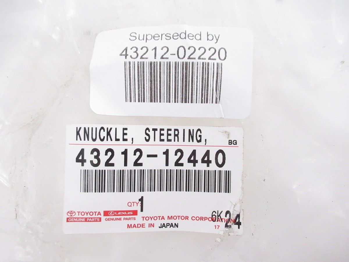 Genuine Toyota 43212-02220 Driver Front Steering Knuckle