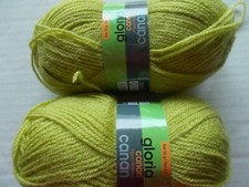 Canan Gloria sport weight acrylic yarn, Green, lot of 2 (181 yds each)