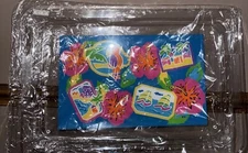 Summer Oasis Serving Tray Acrylic Island Hopping, NEW, 1980’s, 20”x14”