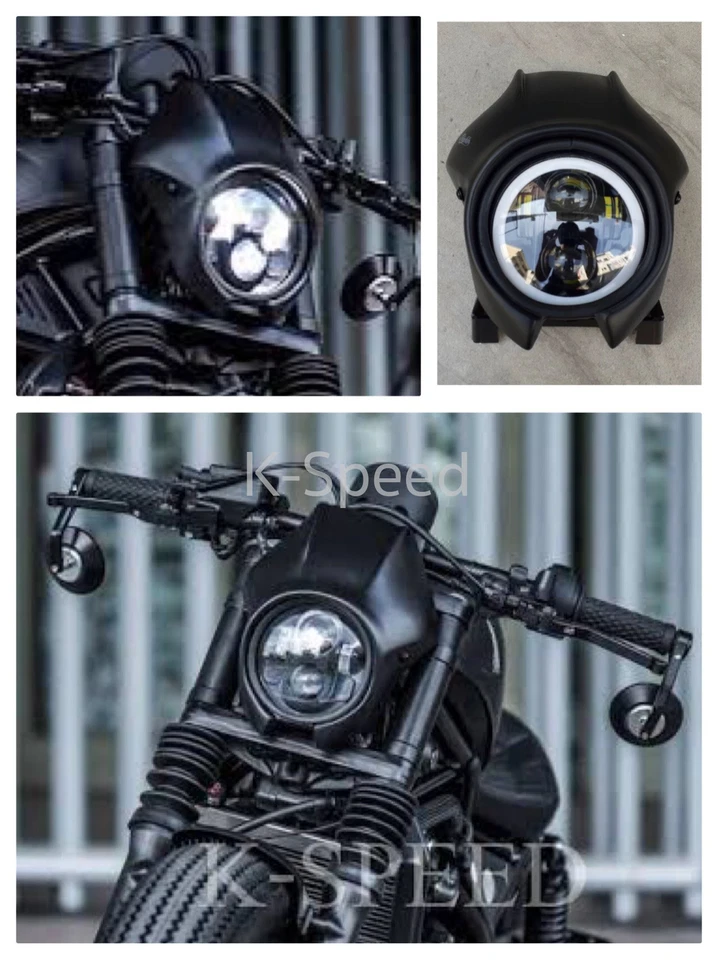 Faro proyector delantero lámpara diurno DRL para Honda Rebel 300 500 2017 2019 Foto 3 de 4