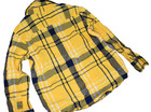 K8 !WOW! OLD NAVY 4T Boys Yellow Cotton Plaid button Up Long Sleeve Shirt — photo 4