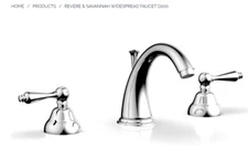 NEW Phylrich D200 Revere & Savannah Widespread Faucet, WITH CROSS HANDLES SN
