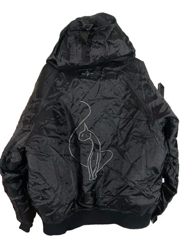 Chaqueta Bomber Baby Phat Negra Puffer Mujer Talla XL Y2k Años 90 Años 2000 De Colección - Imagen 2 de 4