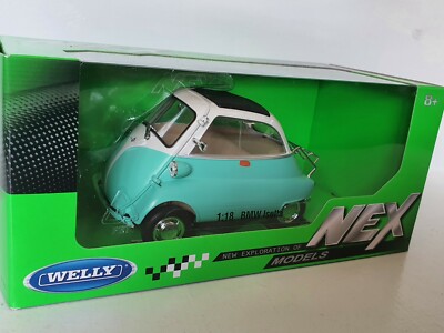 1:18 BMW Isetta 1959 by Welly NEX green / white Die Cast Metal Opening Door