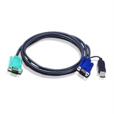 ATEN 2L-5203U KVM-Kabel VGA USB, schwarz, 3 m