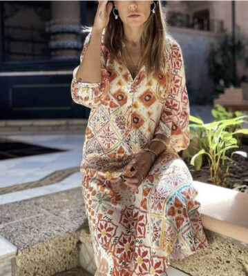 売れ筋商品|||セセ カットソー トップス レディース Women's Round-Neck Long-Sleeve Floral-Eyelet Top New Ivory Iris Printed Maxi Dress | Marciano