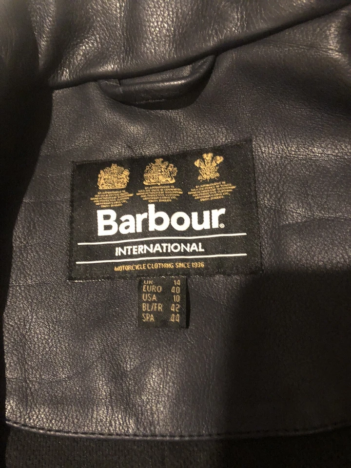 Barbour International Black Ladies Trench Coat Size 14  - Image 4 of 4