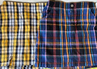 Hollister Ultra High Rise Plaid Mini Skirt size XS Blue Yellow