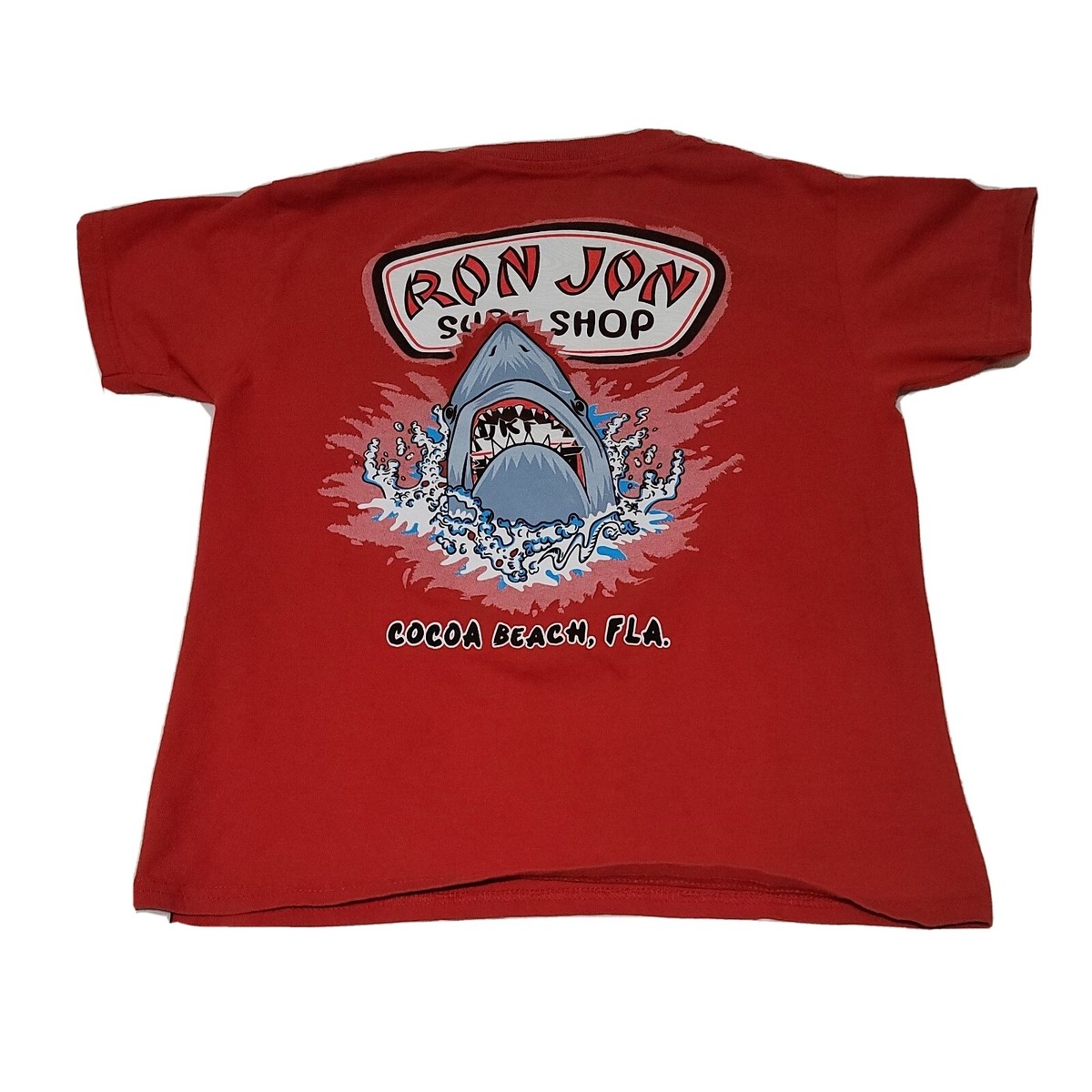 Ron JonSurf Shop T Shirt Kids Red Shark Graphic Cocoa Beach