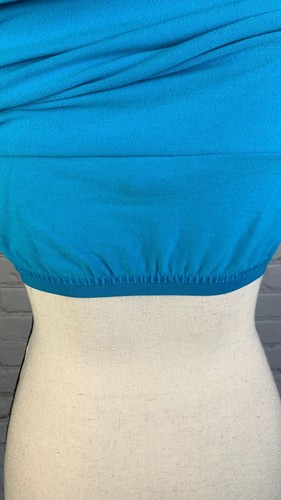 NUEVO Maxi Vestido Polo Moda International Azul Integrado Sujetador Sin Mangas Espalda Abierta M - Imagen 16 de 18